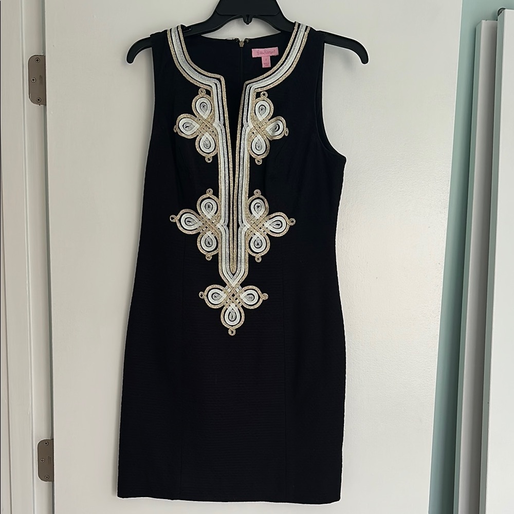 Lily Pulitzer Black Shift Dress Size 2